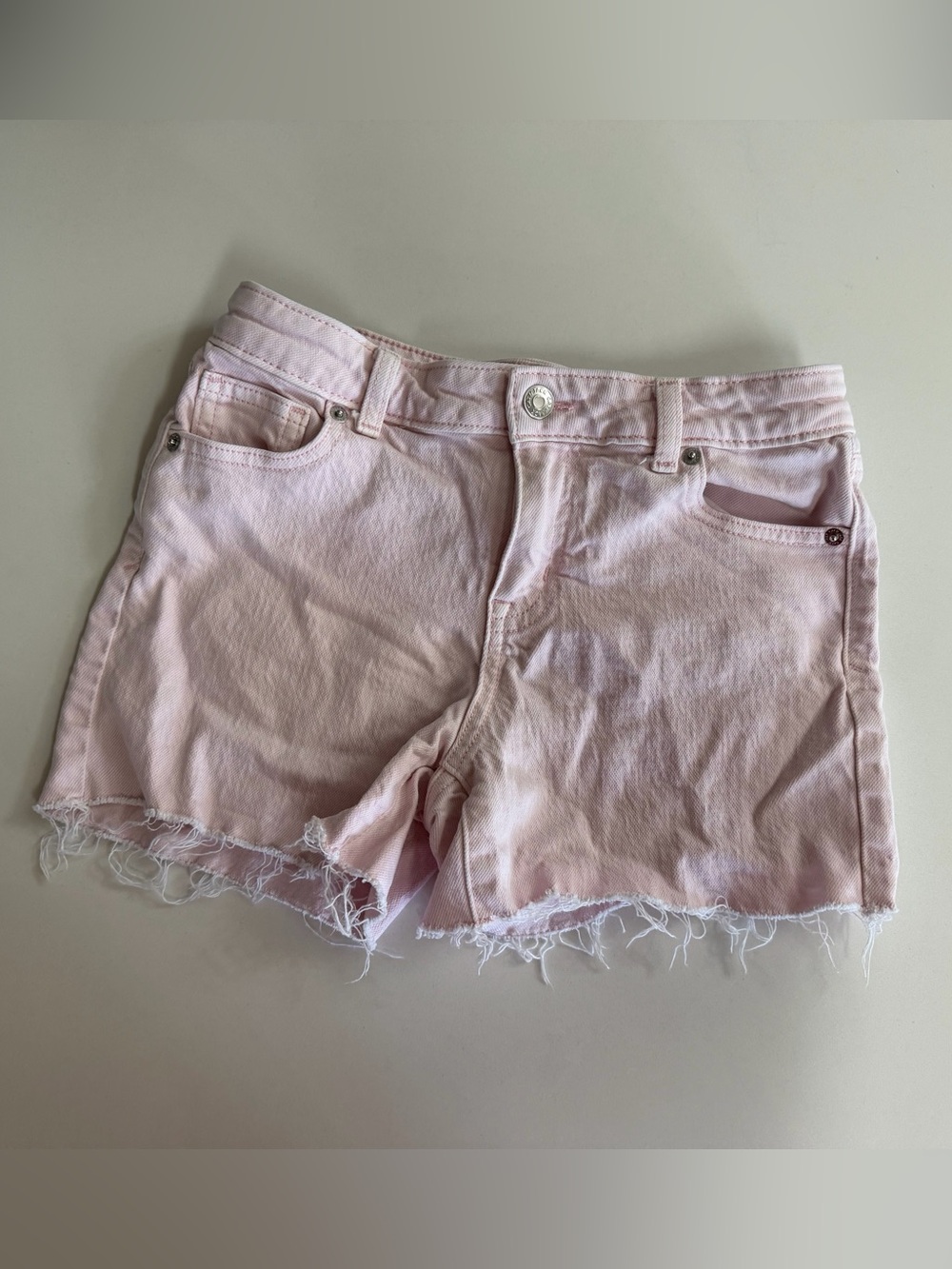 Girls Cat & Jack Pastel Pink Frayed Hem Denim Shorts